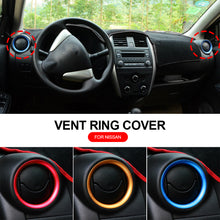 Load image into Gallery viewer, 2Pcs Car Air A/C Vent Ring Cover Trim Frame Sticker Accessories for Nissan Micra March K13 2011 - 2017
