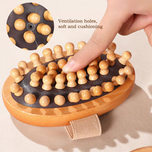 Load image into Gallery viewer, Multi-Functional Body Anti Cellulite Cushion Meridian Brush Wooden Spa Air Cushion Massage Comb Scalp Body Massage Brush
