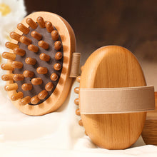 Load image into Gallery viewer, Multi-Functional Body Anti Cellulite Cushion Meridian Brush Wooden Spa Air Cushion Massage Comb Scalp Body Massage Brush

