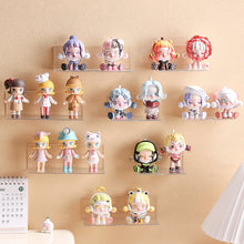 Load image into Gallery viewer, 10/15cm Self-Adhesive Transparent Acrylic Wall Mounted Display Storage Rack DIY Toy Stand
