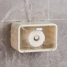 Load image into Gallery viewer, Waterproof Flip-Top Bathroom Tissue Holder Wall Mounted Toilet Storage Box Dormitory Bathroom Roll Paper Face Towel Storage Organizer
