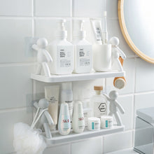Load image into Gallery viewer, Creative Storage Rack No Drilling Funny Storage Board Self-Adhesive Wall-Mounted Organizer Toilet Bathroom Cosmetics Storage Rack

