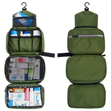 Load image into Gallery viewer, Multi-Layer Foldable Hanging Toiletry Bag eco-friendly nylon Cosmetic Organizer Waterproof for Bathroom Storage Camping Travel Use
