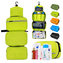Load image into Gallery viewer, Multi-Layer Foldable Hanging Toiletry Bag eco-friendly nylon Cosmetic Organizer Waterproof for Bathroom Storage Camping Travel Use
