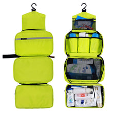 Load image into Gallery viewer, Multi-Layer Foldable Hanging Toiletry Bag eco-friendly nylon Cosmetic Organizer Waterproof for Bathroom Storage Camping Travel Use
