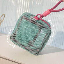 Load image into Gallery viewer, Dopamine Color Square Cosmetic Pouch Mini Makeup Bag Polyester Multi-Compartment Organizer Wrinkle-Resistant Travel Essentials
