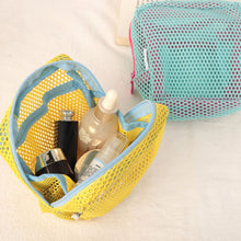 Load image into Gallery viewer, Dopamine Color Square Cosmetic Pouch Mini Makeup Bag Polyester Multi-Compartment Organizer Wrinkle-Resistant Travel Essentials
