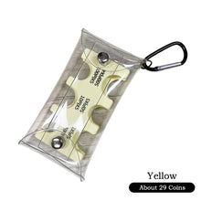 Load image into Gallery viewer, Japan Travel Coin Organizer with Detachable PVC Pouch &amp; Carabiner Hook Multi-Slot Plastic Wallet for Yen Coins
