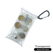Load image into Gallery viewer, Japan Travel Coin Organizer with Detachable PVC Pouch &amp; Carabiner Hook Multi-Slot Plastic Wallet for Yen Coins
