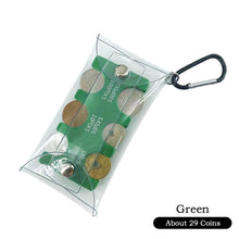 Load image into Gallery viewer, Japan Travel Coin Organizer with Detachable PVC Pouch &amp; Carabiner Hook Multi-Slot Plastic Wallet for Yen Coins
