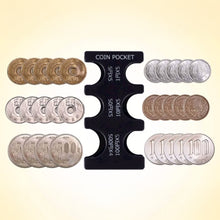 Load image into Gallery viewer, Japan Travel Coin Organizer with Detachable PVC Pouch &amp; Carabiner Hook Multi-Slot Plastic Wallet for Yen Coins
