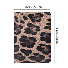 Load image into Gallery viewer, Leopard Print RFID Blocking Passport Holder Travel Wallet with Card Slots &amp; Secure Strap Essential for Traveling Abroad
