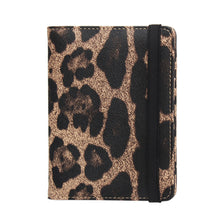 Load image into Gallery viewer, Leopard Print RFID Blocking Passport Holder Travel Wallet with Card Slots &amp; Secure Strap Essential for Traveling Abroad
