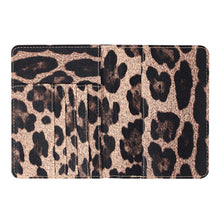 Load image into Gallery viewer, Leopard Print RFID Blocking Passport Holder Travel Wallet with Card Slots &amp; Secure Strap Essential for Traveling Abroad
