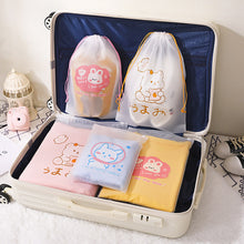 Load image into Gallery viewer, 10Pcs Travel Portable Clothes Shoes Storage Waterproof Transparent Drawstring Cosmetic Bag Girl Clear Makeup Bag Organizer
