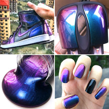 Load image into Gallery viewer, 10g Car Chameleon Pigment Powder Color Changing Pigment Car Decoration Pearlescent Pigment Powder Cosmetic Eye Shadow Nail
