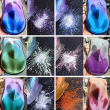 Load image into Gallery viewer, 10g Car Chameleon Pigment Powder Color Changing Pigment Car Decoration Pearlescent Pigment Powder Cosmetic Eye Shadow Nail

