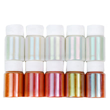 Load image into Gallery viewer, 10g Car Chameleon Pigment Powder Color Changing Pigment Car Decoration Pearlescent Pigment Powder Cosmetic Eye Shadow Nail
