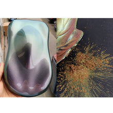 Load image into Gallery viewer, 10g Car Chameleon Pigment Powder Color Changing Pigment Car Decoration Pearlescent Pigment Powder Cosmetic Eye Shadow Nail
