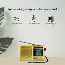 Load image into Gallery viewer, Outdoor Radio SW/AM/FM Stereo Digital Radio Battery Operated Telescopic Antenna Full Band Radio Receiver with Speaker 3.5mm Jack
