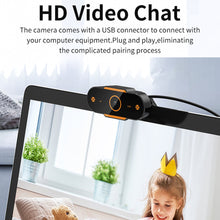 Load image into Gallery viewer, 4K-480P HD Webcam Camera Auto Focus Webcam CMOS USB Computer PC Camera with Mic for Video Calling Network Teaching Office Meeting
