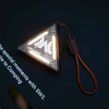 Load image into Gallery viewer, Outdoor Camping Triangular Light Tent Atmosphere Decorative Lamp Multi-Functional Night Cycling Bag Hanging Warning Light
