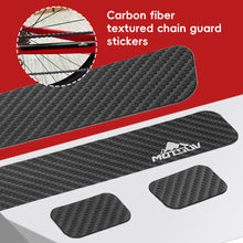 Load image into Gallery viewer, 1Set Bicycle Chain Guard Sticker Anti-Scratch Carbon Fiber Textured Front Forklift Frame Guard Sticker

