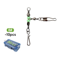 Load image into Gallery viewer, 10PCS/ Box Wooden Shrimp Fishing Set Luminescent Beads Ring Interlocking Clasp Set Fishing Gear Accessories
