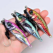 Load image into Gallery viewer, 1PC 30/40G 3D Printed Iron Plate Lure Bait Bionic Fish Scale Coating Fluorescent Long-Range Metal Bait For Bass And Mandarin Fish
