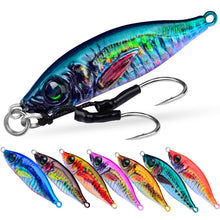Load image into Gallery viewer, 1PC 30/40G 3D Printed Iron Plate Lure Bait Bionic Fish Scale Coating Fluorescent Long-Range Metal Bait For Bass And Mandarin Fish
