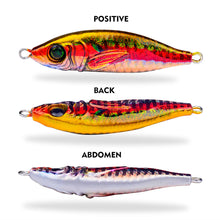 Load image into Gallery viewer, 1PC 30/40G 3D Printed Iron Plate Lure Bait Bionic Fish Scale Coating Fluorescent Long-Range Metal Bait For Bass And Mandarin Fish
