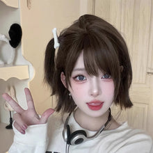 Load image into Gallery viewer, Women AG Wig Short Hair Lolita Realistic Bangs Sweet Girl Scalp Natural Matte Short Straight Wig Cover
