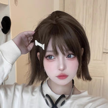 Load image into Gallery viewer, Women AG Wig Short Hair Lolita Realistic Bangs Sweet Girl Scalp Natural Matte Short Straight Wig Cover
