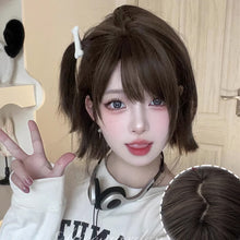 Load image into Gallery viewer, Women AG Wig Short Hair Lolita Realistic Bangs Sweet Girl Scalp Natural Matte Short Straight Wig Cover
