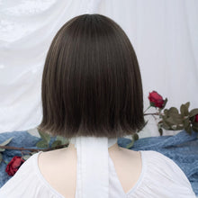 Load image into Gallery viewer, Women AG Wig Short Hair Lolita Realistic Bangs Sweet Girl Scalp Natural Matte Short Straight Wig Cover
