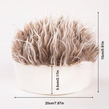 Load image into Gallery viewer, Autumn and Winter One-piece Wig Hat Male Landlord Hat Fashion Version Plush Retro Street Parody Brimless Trendy Knitted Hat
