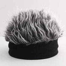 Load image into Gallery viewer, Autumn and Winter One-piece Wig Hat Male Landlord Hat Fashion Version Plush Retro Street Parody Brimless Trendy Knitted Hat
