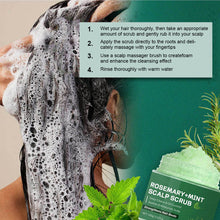 Load image into Gallery viewer, Rosemary Mint Scalp Scrub Deep Cleansing Refreshing Oil Control Rosemary Shampoo for Strengthens Hair Nourishing The Scalp
