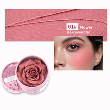 Load image into Gallery viewer, Innovative 3D Rose Powder Blusher Naturally Improves Color Small Petals Nude Makeup Easy To Color Powder Blusher
