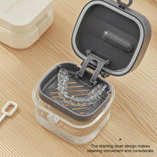 Load image into Gallery viewer, Multi Functional Denture Cleaning Box Portable Bathroom Washing Denture Cleaner Storage Box Denture Cleaning Soaking Box
