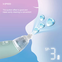 Load image into Gallery viewer, Electric Children Kids Nasal Aspirator for Baby Suction Nose Cleaner Soothing Nose Cleaning Device Nasal Cleaning Tools
