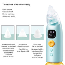 Load image into Gallery viewer, Electric Children Kids Nasal Aspirator for Baby Suction Nose Cleaner Soothing Nose Cleaning Device Nasal Cleaning Tools
