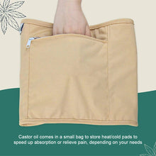 Load image into Gallery viewer, Castor Oil Bag Anti Oil Leakage Soft Hot Compress Conditioning Waist Belt Tool Auxiliary Bag Health Care
