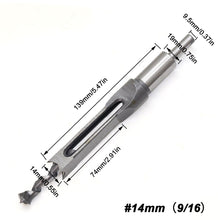 Load image into Gallery viewer, 1Pc 6-16mm HSS Square hole drill Woodworking Drill Tools Auger Mortising Chisel Drill Set DIY Furniture Square Woodworking drill
