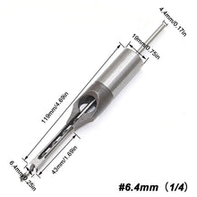 Load image into Gallery viewer, 1Pc 6-16mm HSS Square hole drill Woodworking Drill Tools Auger Mortising Chisel Drill Set DIY Furniture Square Woodworking drill
