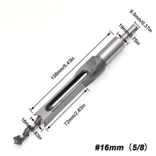 Load image into Gallery viewer, 1Pc 6-16mm HSS Square hole drill Woodworking Drill Tools Auger Mortising Chisel Drill Set DIY Furniture Square Woodworking drill
