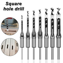 Load image into Gallery viewer, 1Pc 6-16mm HSS Square hole drill Woodworking Drill Tools Auger Mortising Chisel Drill Set DIY Furniture Square Woodworking drill
