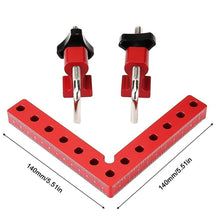 Load image into Gallery viewer, 90° 140mm Aluminum Alloy Metal Corner Clamps For Woodworking Positioning Fixed Right Angle Clamp Corner Clamp High Precision Measuring Tool
