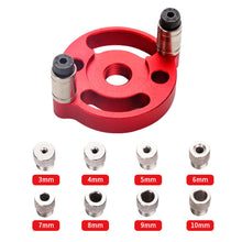 Load image into Gallery viewer, 3-10mm Vertical Doweling Jig Kit Self Centering Drill Guide Locator Aluminum Alloy Woodworking Hole Puncher DIY Furniture Connection
