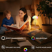 Load image into Gallery viewer, Upgrade Voice Control Dancing Jellyfish Lamp with Remote Control Rechanging Table Night Light Color Changing Atmosphere Light Birthday Christmas Gift
